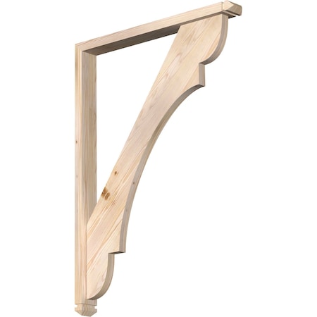 Olympic Arts And Crafts Smooth Bracket W/ Offset Brace, Douglas Fir, 3 1/2W X 32D X 44H